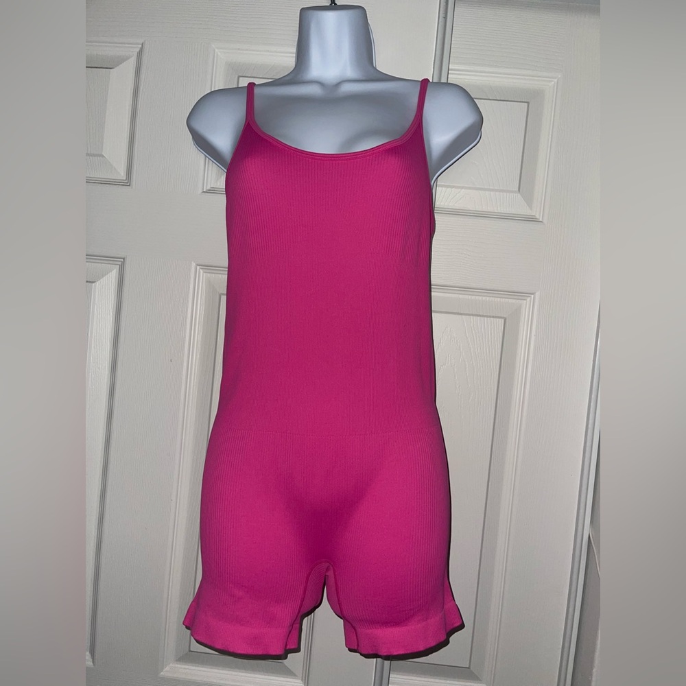 Hot Pink Sleeveless Romper